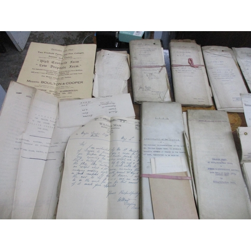 86 - A quantity of early 20th century solicitor's documents to include abstract of the title, power of at... 