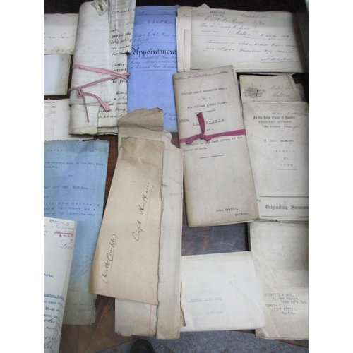 86 - A quantity of early 20th century solicitor's documents to include abstract of the title, power of at... 