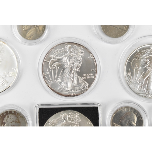 110 - United States of America - mixed mid 20tcentury and later coinage to include Silver Eagles, quarters... 