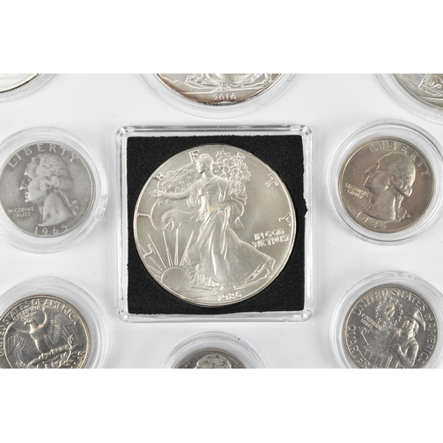 110 - United States of America - mixed mid 20tcentury and later coinage to include Silver Eagles, quarters... 