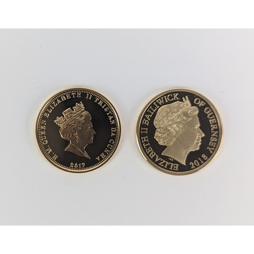 16 - United Kingdom - Elizabeth II (1952-2022), 2018 RAF centenary gold proof One Pound coin, along with ... 