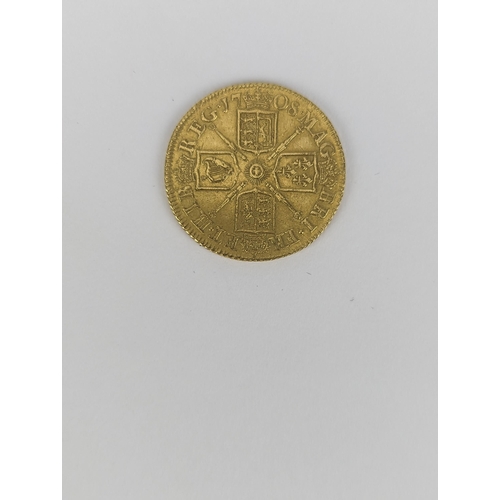 19 - United Kingdom - Anne (1702-1714), Guinea, dated 1708, second draped bust of Queen Anne, left, ./. c... 