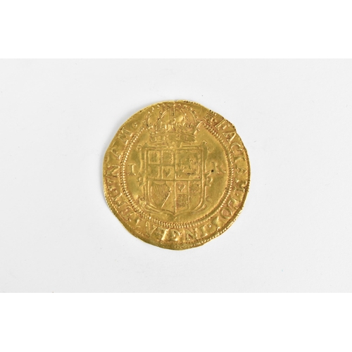 38 - Kingdom of England - James I (1603-1625), gold Unite, 2nd coinage, mm. Tower (1612-1613), forth bust... 