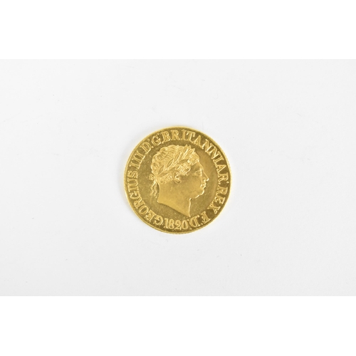 44 - United Kingdom - George III (1760-1820) Sovereign, dated 1820, laureate bust of King George III, rig... 