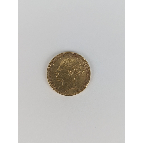 5 - United Kingdom - Victoria (1837-1901), Full Sovereign, dated 1879, London Mint, young uncrowned port... 