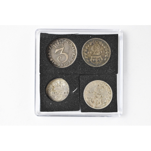 50 - A group of English and British silver coinage to include a hammered Richard II half penny, 1569 Eliz... 