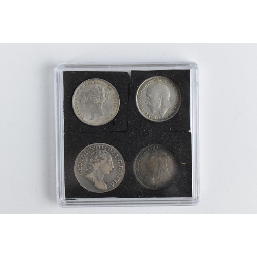 50 - A group of English and British silver coinage to include a hammered Richard II half penny, 1569 Eliz... 