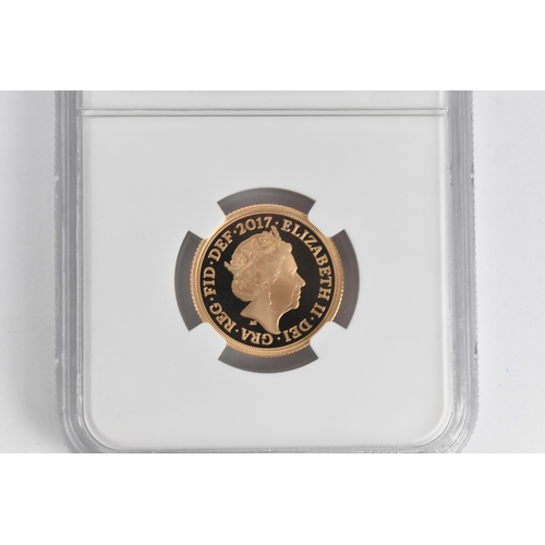 57 - United Kingdom - Elizabeth II (1952-2022) gold proof Sovereign, dated 2017, for the 200th Anniversar... 