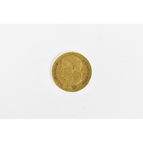 63 - First French Empire - Napoleon I (1804-1814/1815) gold 20 Francs, Paris mint, laureate bust of Napol... 