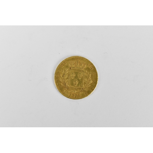 64 - Kingdom of France - Louis XVIII (1814-1815/1815-1824) gold 20 Francs, dated 1814 (first restoration)... 