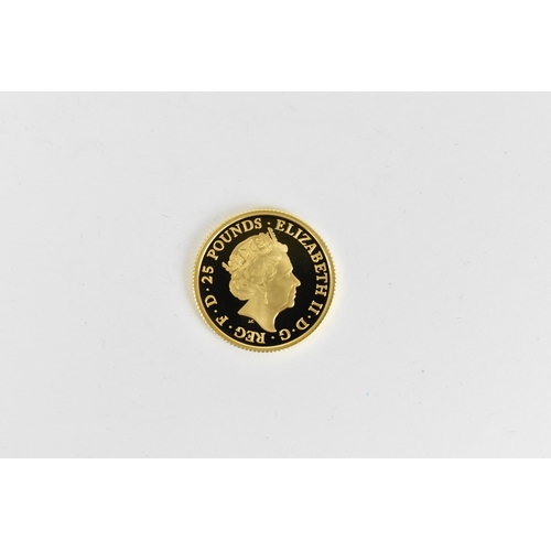 82 - United Kingdom - Elizabeth II (1952-2022) 25 Pounds, Britannia, fine gold 1/4 oz, dated 2018, fifth ... 