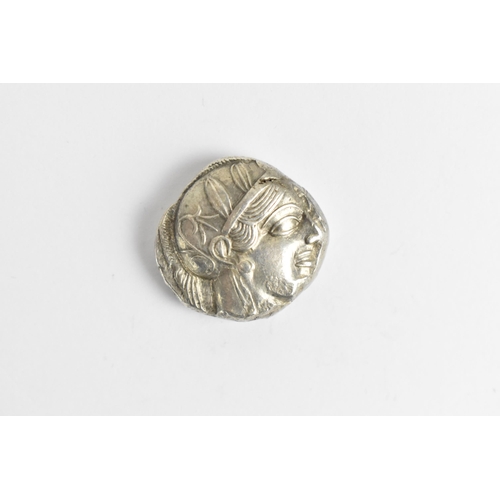 86 - Ancient Greece - Athens (Attica) silver Tetradrachm, circa 431-393BCE, Helmeted bust of Athena, righ... 