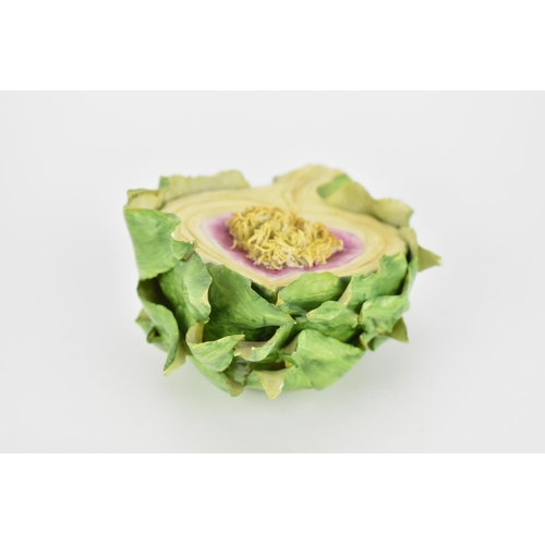 15 - Katherine Houston (contemporary) American, a ceramic model of half an artichoke, realistically rende... 