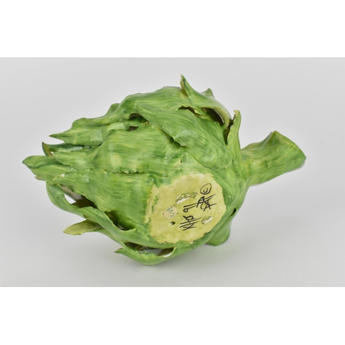 15 - Katherine Houston (contemporary) American, a ceramic model of half an artichoke, realistically rende... 