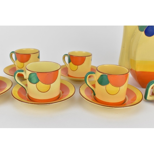 8 - An early 20th century Art Deco part coffee set by Edna Best for Lawleys, pattern no. 1140, comprisin... 