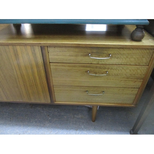 228 - A mid 20th century walnut sideboard on turned legs 74.5cm x 168cm x 46cm Location:G