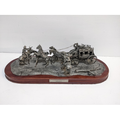 116 - A Franklin Mint limited edition pewter model 'Hold up' on a wooden stand
Location:RWM