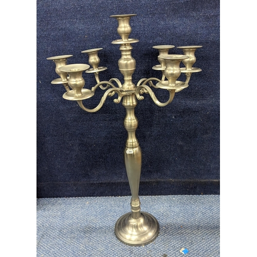 144 - A cast metal 6 branch candelabrum, 77cm h
Location:A1M