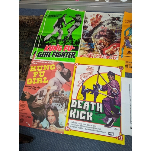 452 - Martial Arts original Kung Fu film posters, 9 posters various condition, various sizes
Location: A1M