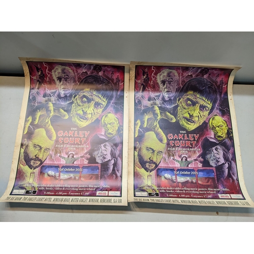 457 - Hammer Horror - two signed Hammer Horror film fair posters from Oakley Court, signed by Graham Humph... 