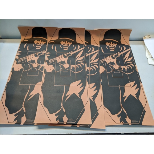 458 - Govt Surplus - MOD, four rolled firing range posters, circa 1980's
Location: LWM