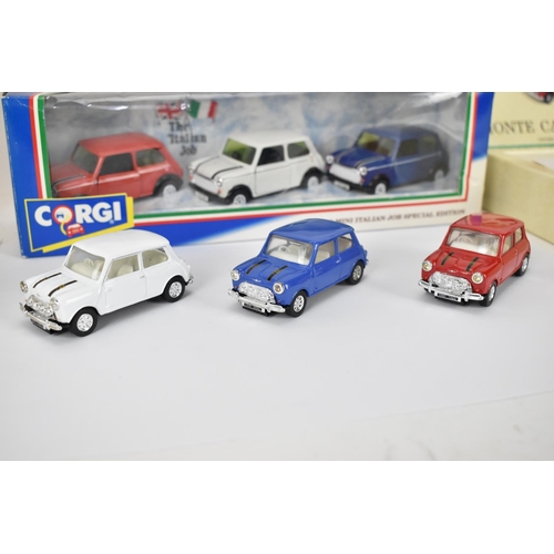 507 - Three boxed die-cast Corgi Mini Cooper sets to include Mini Cooper Monte Carlo Winners and two boxed... 