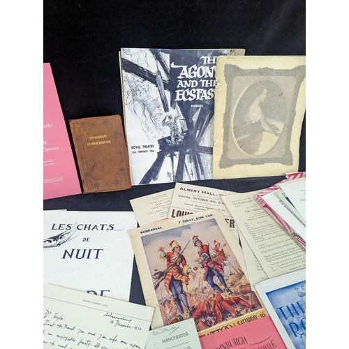 497 - Mixed ephemera to include theatre programmes, signed examples, Queen Elizabeth II Coronation book an... 