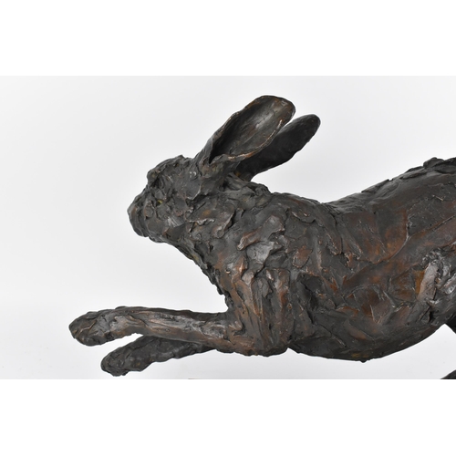 17 - Hamish Mackie, (b. 1973) British
'Leaping Hare', limited edition patinated bronze animalier model, n... 