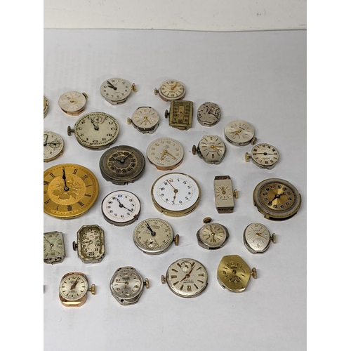 92 - A selection of watch movements to include Crusader, Sekonda and others Location: 1.1