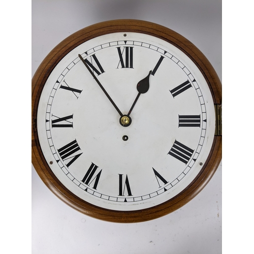 13 - A 19th century walnut cased dial clock, the 12