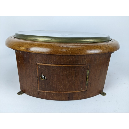 13 - A 19th century walnut cased dial clock, the 12