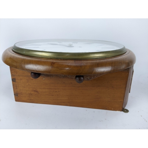13 - A 19th century walnut cased dial clock, the 12