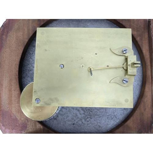 13 - A 19th century walnut cased dial clock, the 12