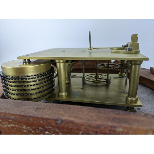 13 - A 19th century walnut cased dial clock, the 12