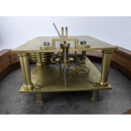 13 - A 19th century walnut cased dial clock, the 12