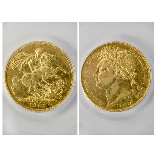 111 - United Kingdom - George IV (1820-1830), Gold Sovereign, dated 1823, laureate portrait, King George I... 