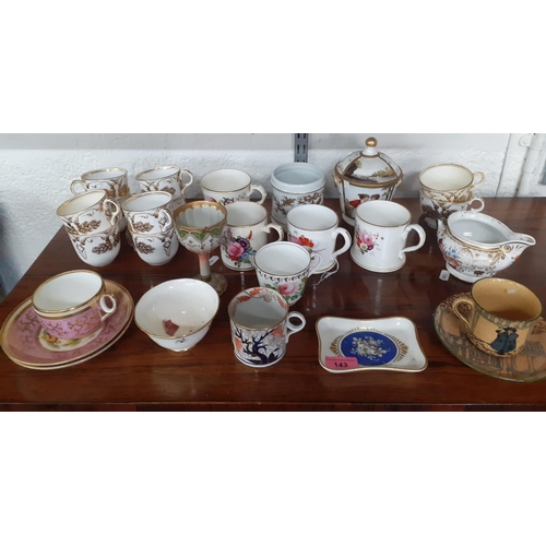 143 - Mixed 19th/early 20th century bone china and ceramic tableware to include teacups and saucers togeth... 