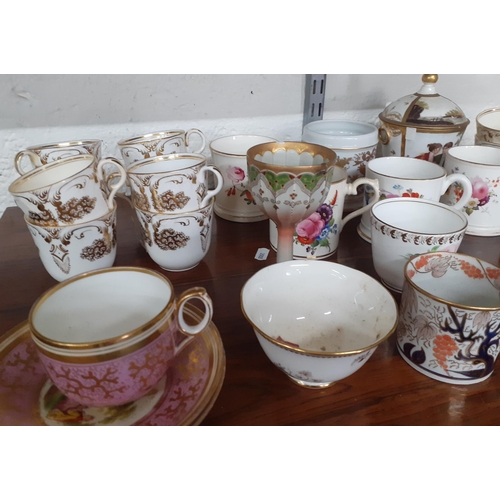 143 - Mixed 19th/early 20th century bone china and ceramic tableware to include teacups and saucers togeth... 