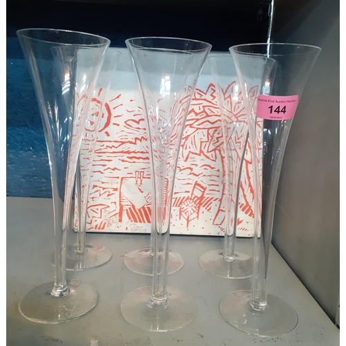 144 - A set of six contemporary Conran flutes with original Conran Shop box
Location: 5:4