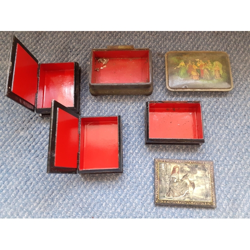 271 - Five 20th century Russian painted and lacquered boxes (2 A/F)
Location: R2:3