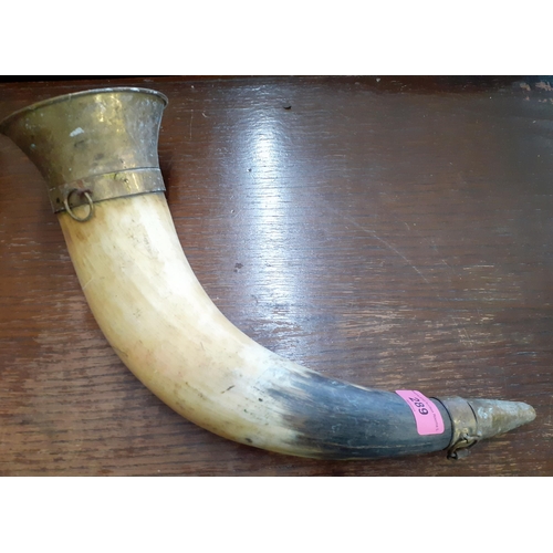 289 - A 20th century horn made of brass and animal horn 46cm long, A/F
Location: RAB