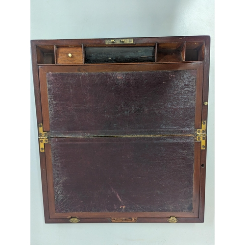 312 - A late 19th/early 20th century mahogany writing box, A/F 40.5cm x 13cm
Location: 1.4