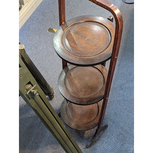 33 - A WWII period Turner & Evans Ltd MKIII New Zealand stand instrument tripod, dated 1943, together wit... 