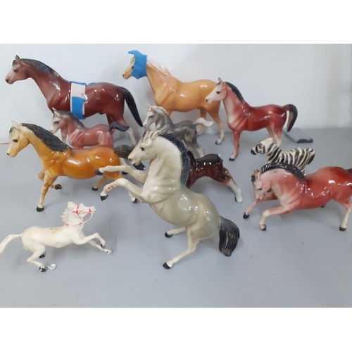 330 - Grove International wooden dolls furniture together with a vintage Roddy doll A/F, toy horses, a mid... 