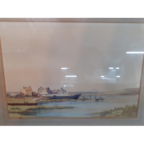 339 - Peter Fuller - two coastline watercolours, one signed lower right hand corner, both with artists lab... 