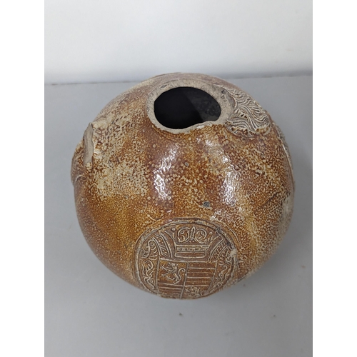 38 - A 17th century German Bellarmine salt glazed jug A/F
Location: 5.1