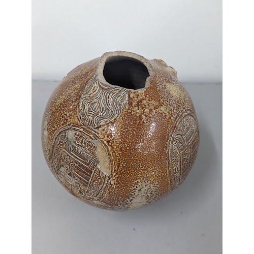 38 - A 17th century German Bellarmine salt glazed jug A/F
Location: 5.1