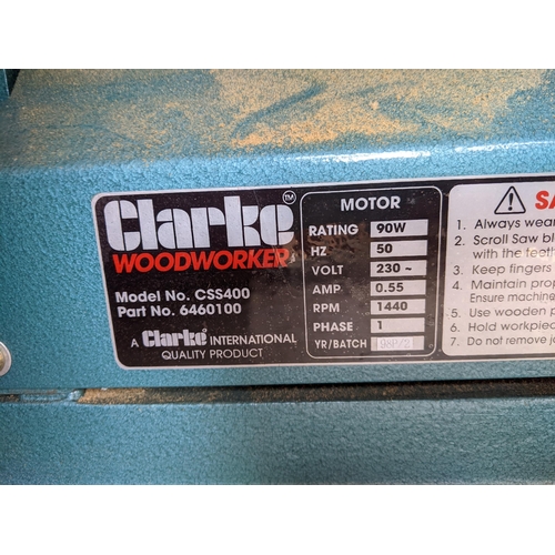 180 - A Clarke Woodworker scroll saw, CSS400
Location: CON