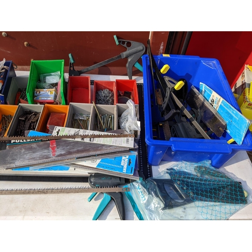 193 - Mixed tools to include as selection of clamps, saws, glue gun, blades and other items
Location: CON