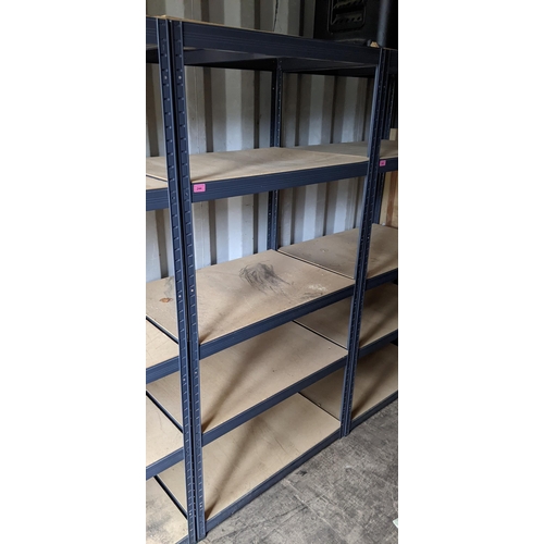 244 - A five tier metal shelving unit, 180cm h x 90cm w
Location: CON